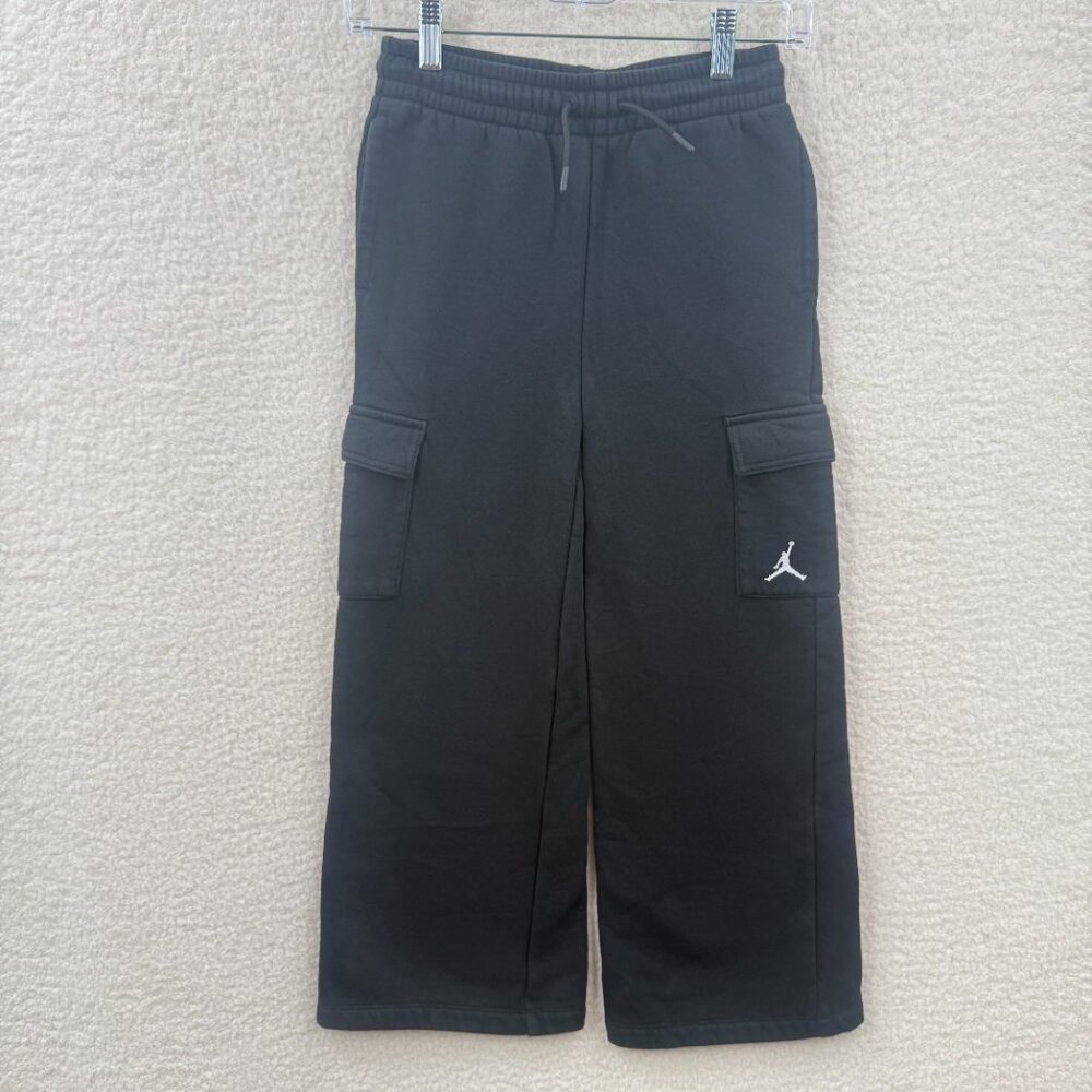 Nike Jordan Kids' Y2K Cargo Black wide leg Pants Girls Size M ,10-12YRS